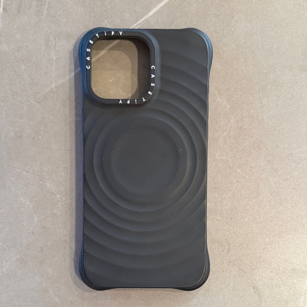 Casetify Black Ripple Textured iPhone 16 Pro Max Case